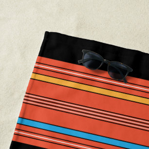 Retro Striped Beach Towel