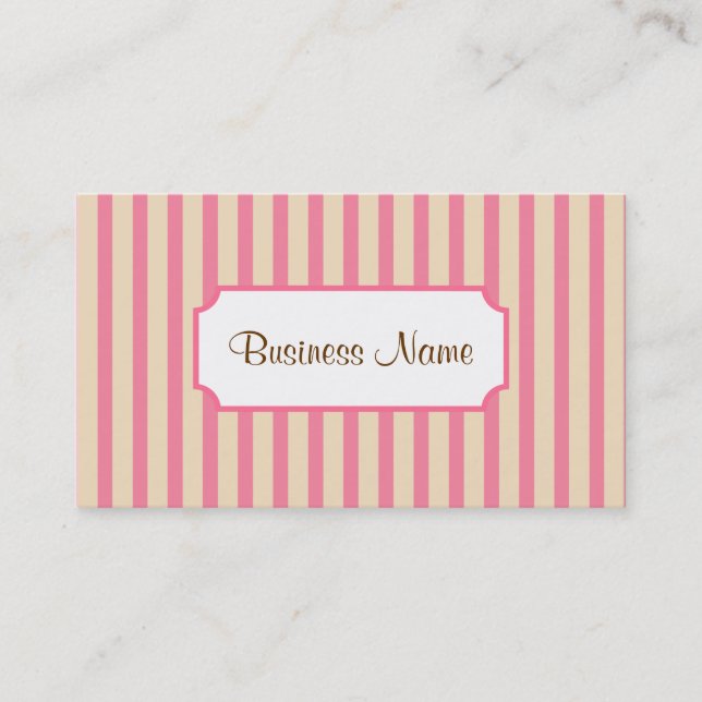 Retro Striped Business Card (Front)
