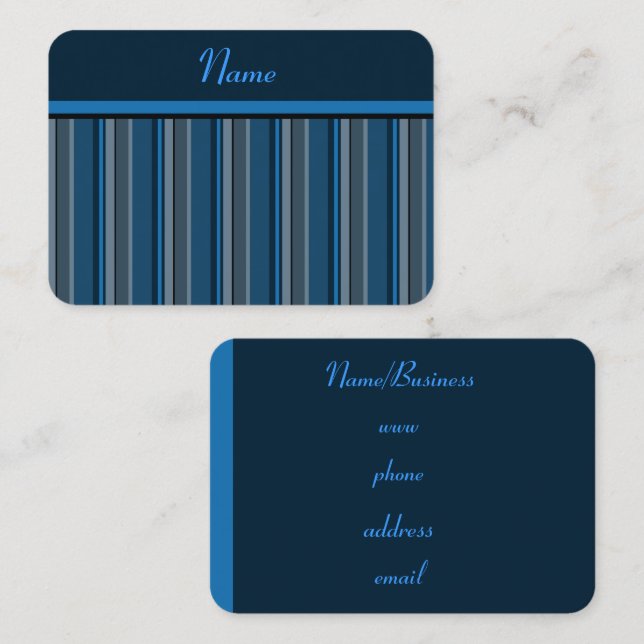 Retro Striped Business Card (Front/Back)