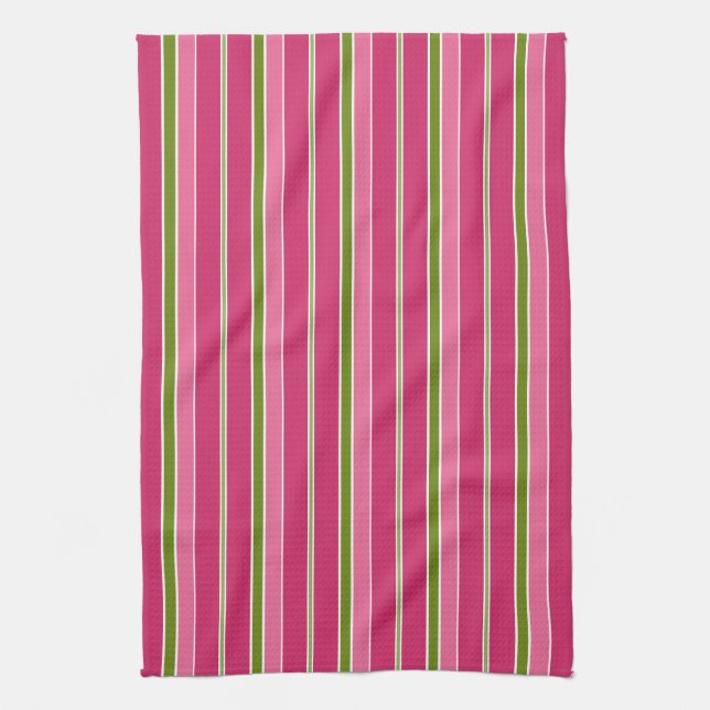Retro Striped Christmas Kitchen Towel Gift (Vertical)
