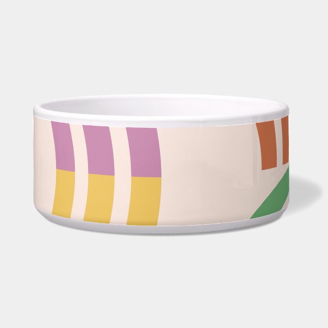 Retro Striped Curves Geometric Background (Front)