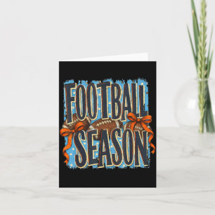 Retro striped funny fall game day football season card