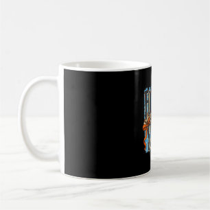 Retro striped funny fall game day football season coffee mug