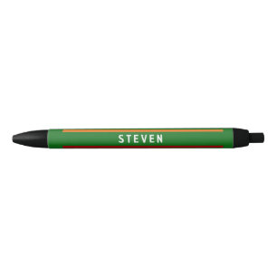 Retro Striped Golf Dad First Name Scorecard Black Ink Pen