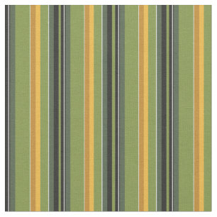 Retro Striped Green and Yellow Fabric