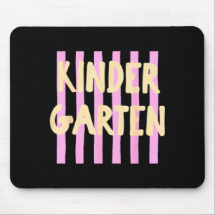 Retro striped kindergarten back to school student mouse pad
