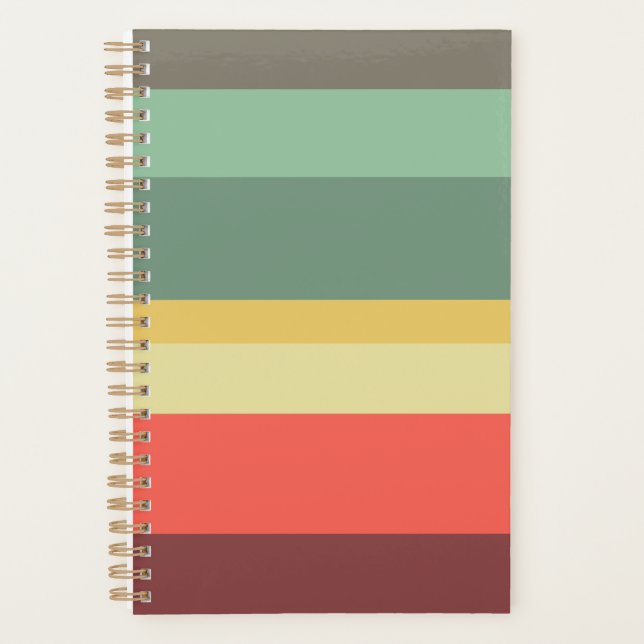 Retro striped pattern planner (Front)
