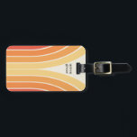 Retro Stripes 70's 80s Orange Yellow Luggage Tag<br><div class="desc">Orange and Yellow Retro Stripes</div>