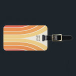 Retro Stripes 70's 80s Orange Yellow Luggage Tag<br><div class="desc">Orange and Yellow Retro Stripes</div>