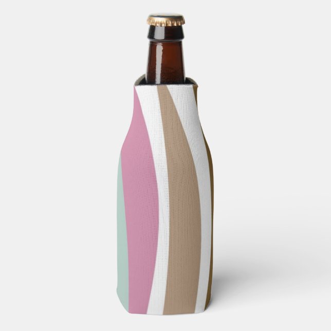 Retro Stripes Bottle Cooler (Bottle Front)