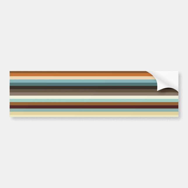 Retro Stripes Bumper Sticker (Front)
