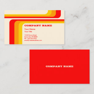 retro stripes business card