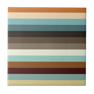 Retro Stripes Ceramic Tile