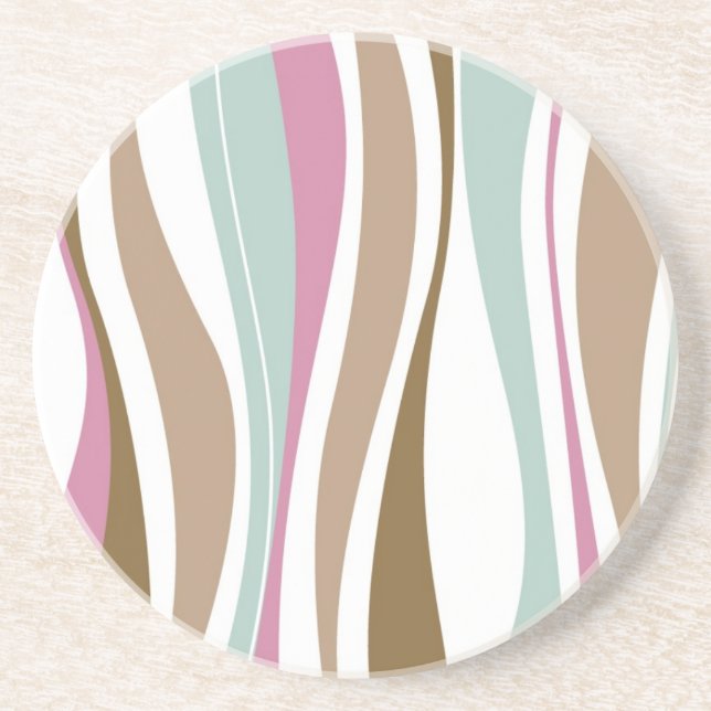 Retro Stripes Coaster (Front)