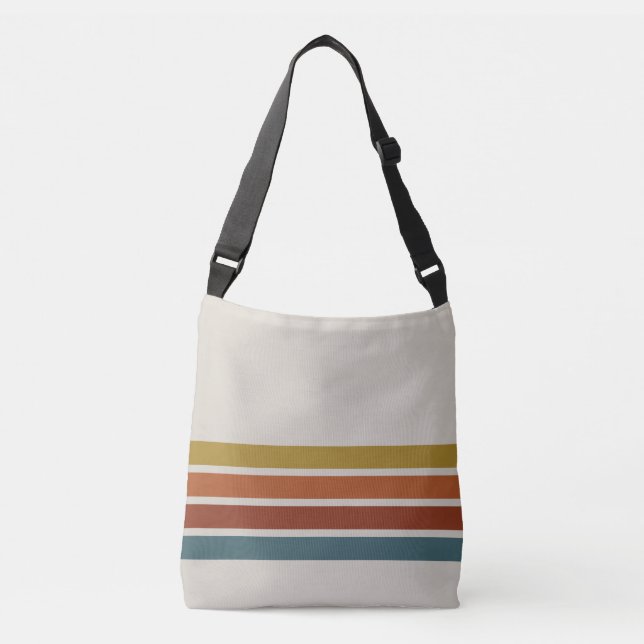 Retro Stripes Crossbody Bag (Front)
