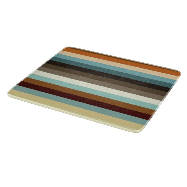 Retro Stripes Cutting Board (Corner)