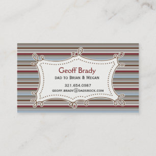 Retro Stripes Daddy Card