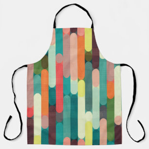 Retro stripes: grunge seamless pattern. apron