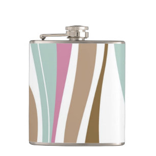 Retro Stripes Hip Flask