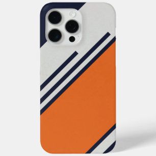 Retro Stripes in  Blue Orange iPhone 15 Pro Max Case