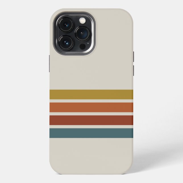 Retro Stripes iPhone Case (Back)