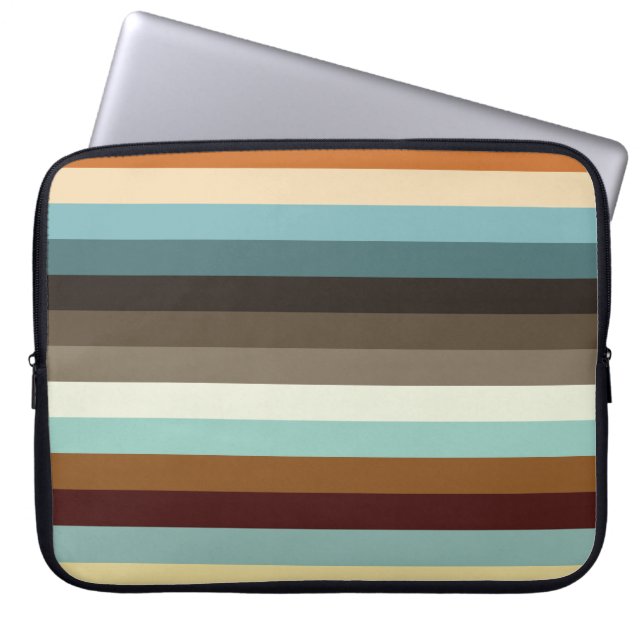 Retro Stripes Laptop Sleeve (Front)