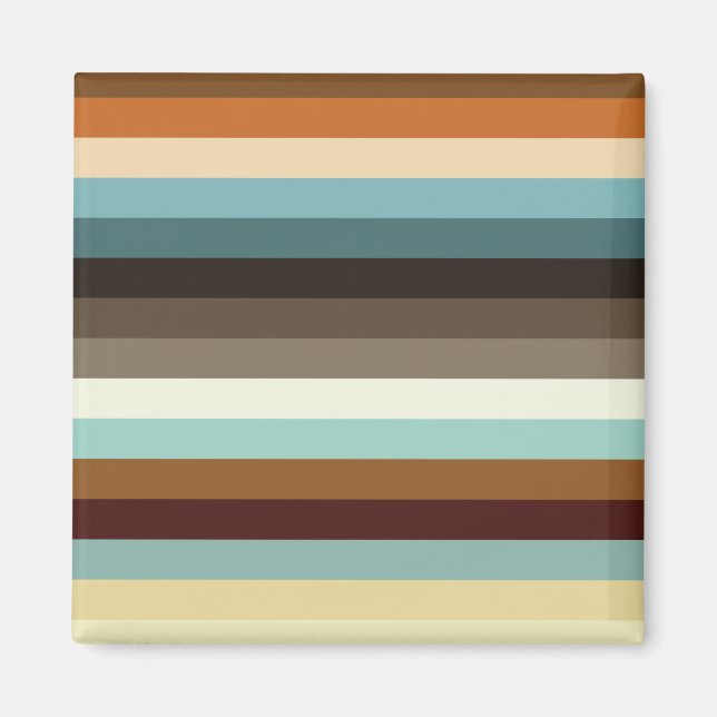 Retro Stripes Magnet (Front)