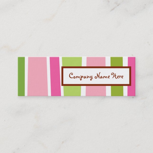 retro stripes mini business card (Front)