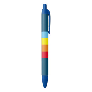 Retro Stripes Pens (Navy Blue Multi)
