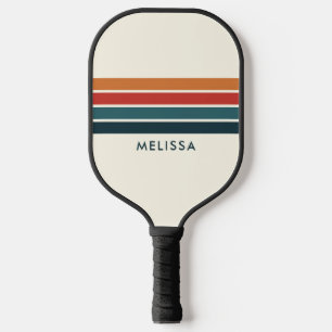 Retro Stripes Personalised Name  Pickleball Paddle