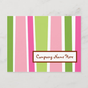 retro stripes postcard