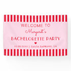 Retro Stripes Red & Pink Bachelorette Party