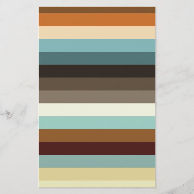 Retro Stripes Stationery (Front)