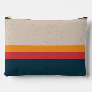 Retro stripes Sunset & Slate Accessory Pouch