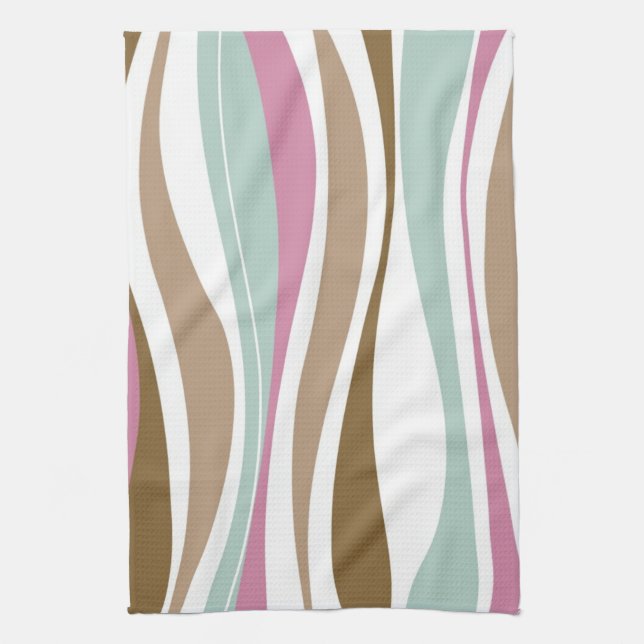 Retro Stripes Tea Towel (Vertical)