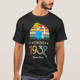Retro Strong Women Vintage 1932   B Day T-Shirt