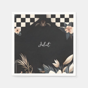 Retro Studio Creative Illustrated Bridal Shower Napkin