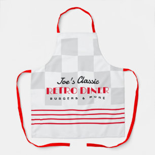 Retro style 1950's American diner kitchen aprons