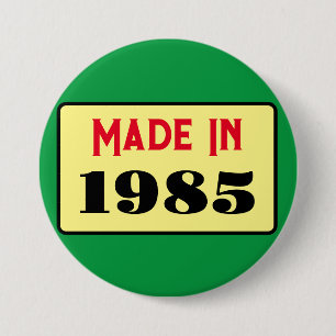 Retro style 40th birthday badge 1985