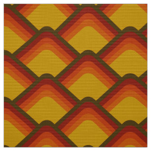 Retro style 60s 70s pattern fabric