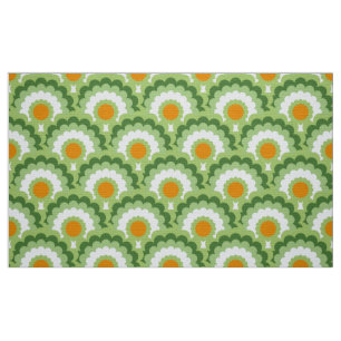 Retro style 60s 70s pattern fabric