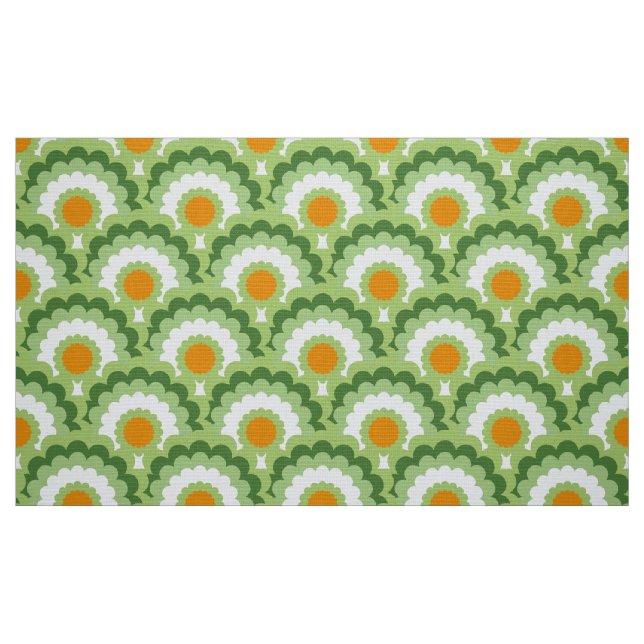 Retro style 60s 70s pattern fabric (Fat Quarter)