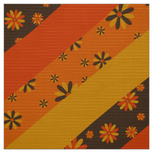 Retro style 60s 70s pattern fabric