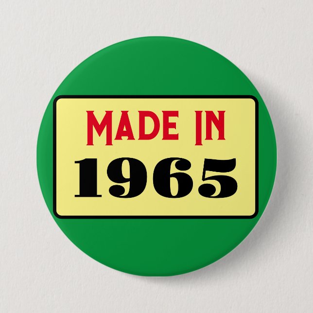 Retro style 60th birthday badge 1965 (Front)