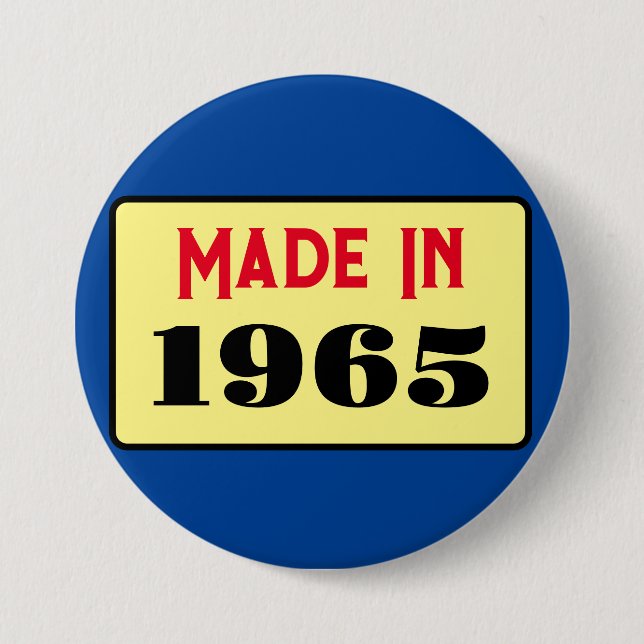 Retro style 60th birthday badge 1965 (Front)