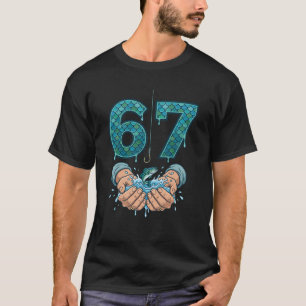 Retro Style 67 Fishing Number Outdoor Adventure T-Shirt