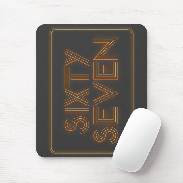 Retro Style 67 Mouse Pad (With Mouse)
