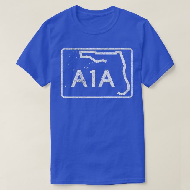 Retro Style A1A Beachfront Avenue  T-Shirt (Design Front)