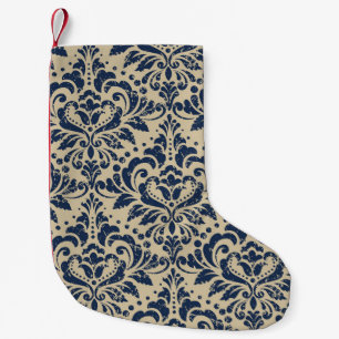 Retro Style: Abstract Floral Seamless Small Christmas Stocking