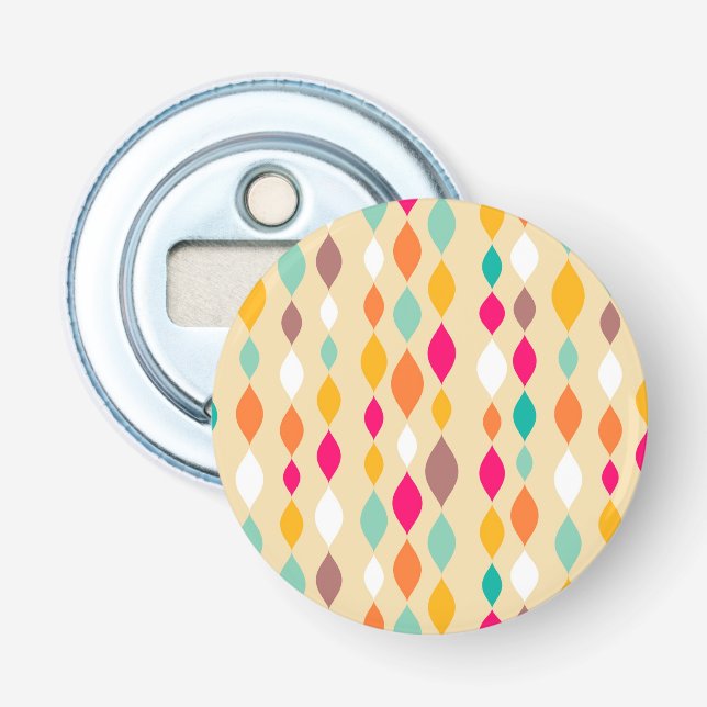 Retro style abstract pattern bottle opener (Front)